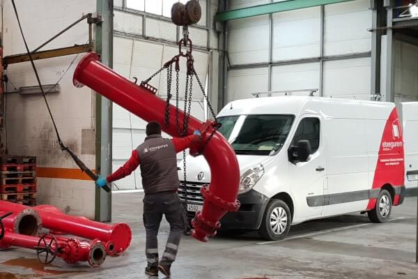 transporte maquinaria industrial