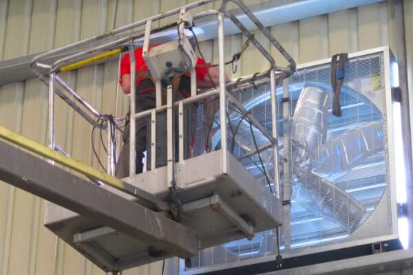 Ventilación de una nave industrial