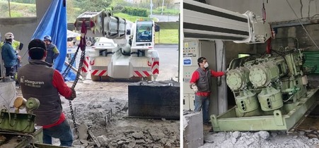 movimiento de maquinaria industrial para la empresa del sector de la automocion mubea